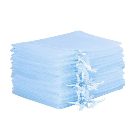 Blue Organza Bags - 7x9cm - ShredCo