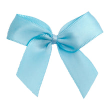  Small Ribbon Bow With Elasticated Band - Blue - ShredCo
