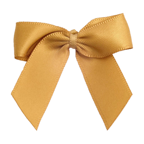 Small Ribbon Bow With Elasticated Band - Gold - ShredCo