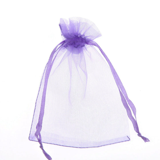 Purple Organza Bags - 7x9cm - ShredCo