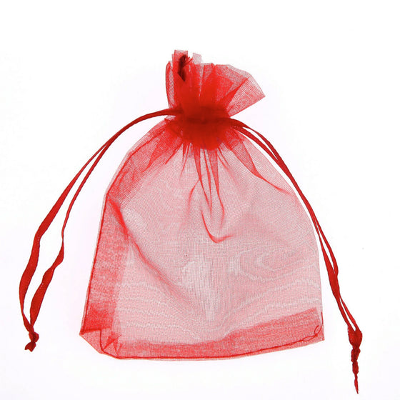 Red Organza Bags - 7x9cm - ShredCo