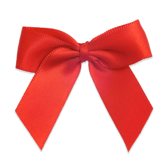 Small Ribbon Bow With Elasticated Band - Red - ShredCo