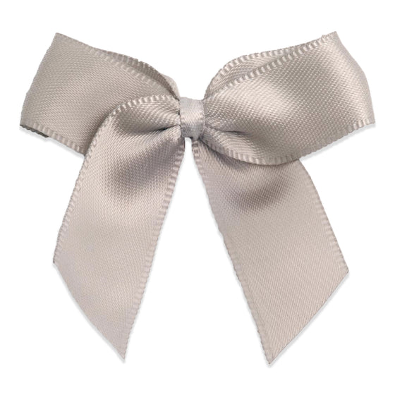 Small Ribbon Bow With Elasticated Band - Silver - ShredCo